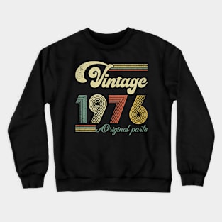 Retro Vintage 1976 48th Birthday Gift Men Women 48 Years Old Crewneck Sweatshirt